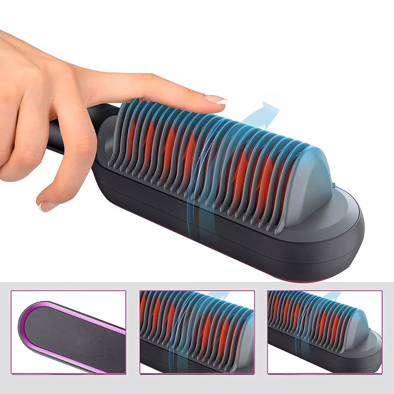 Spazzola per lisciare i capelli con 5 livelli di calore tra 140 e 200ºC.