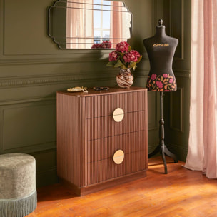 Commode 4 tiroirs Wany marron 80x40cm
