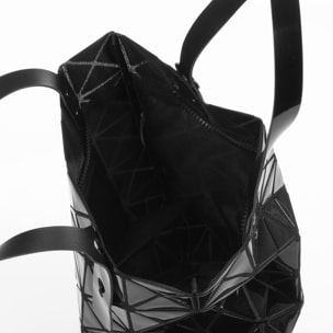 Borsa a tracolla Zerbo dal design geometrico, realizzata in PVC.