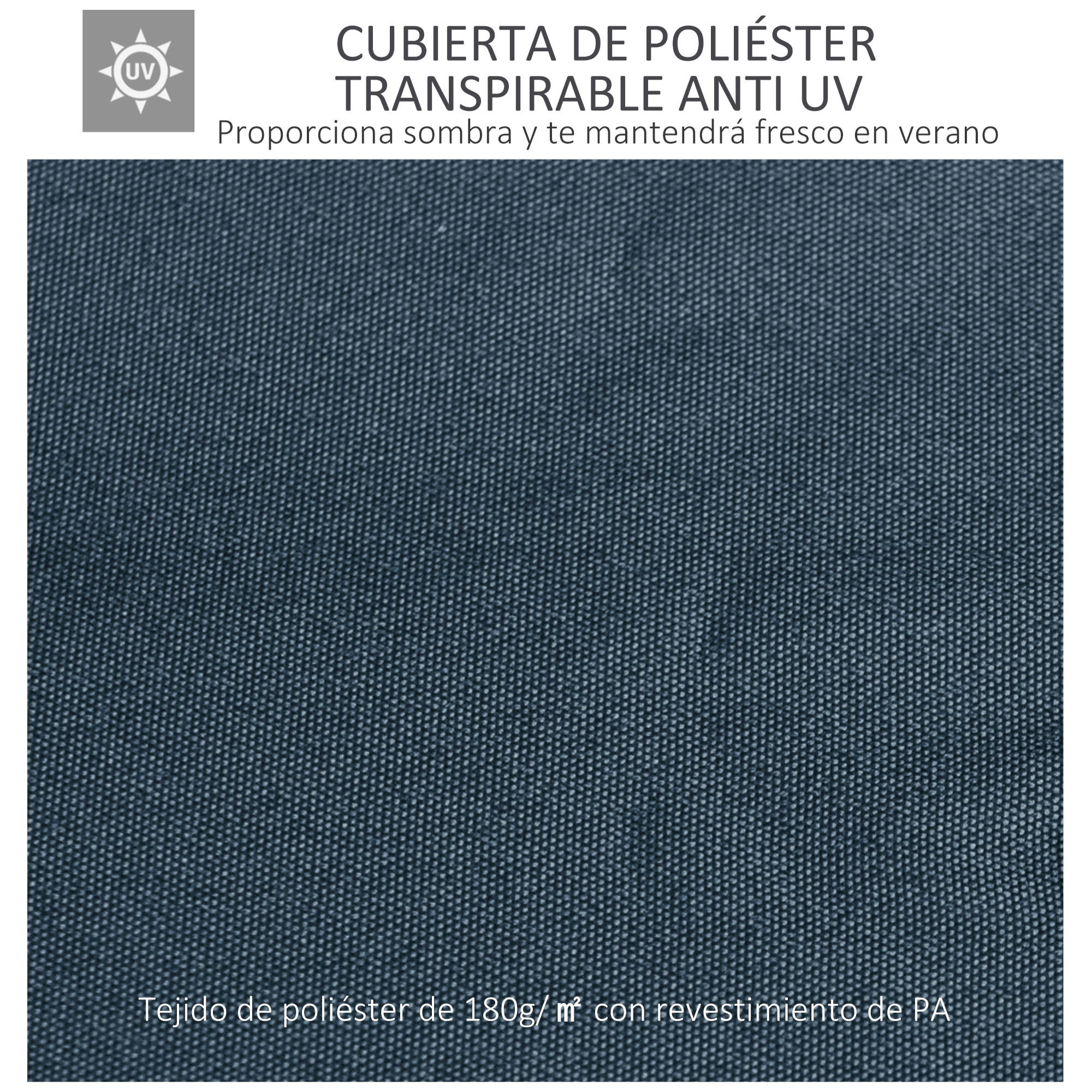 Techo de Repuesto 2,98x2,95 m para Cenador de Jardín Cubierta de Repuesto de Gazebo Pabellón Exterior con 8 Orificios de Drenaje y Ventilación Gris