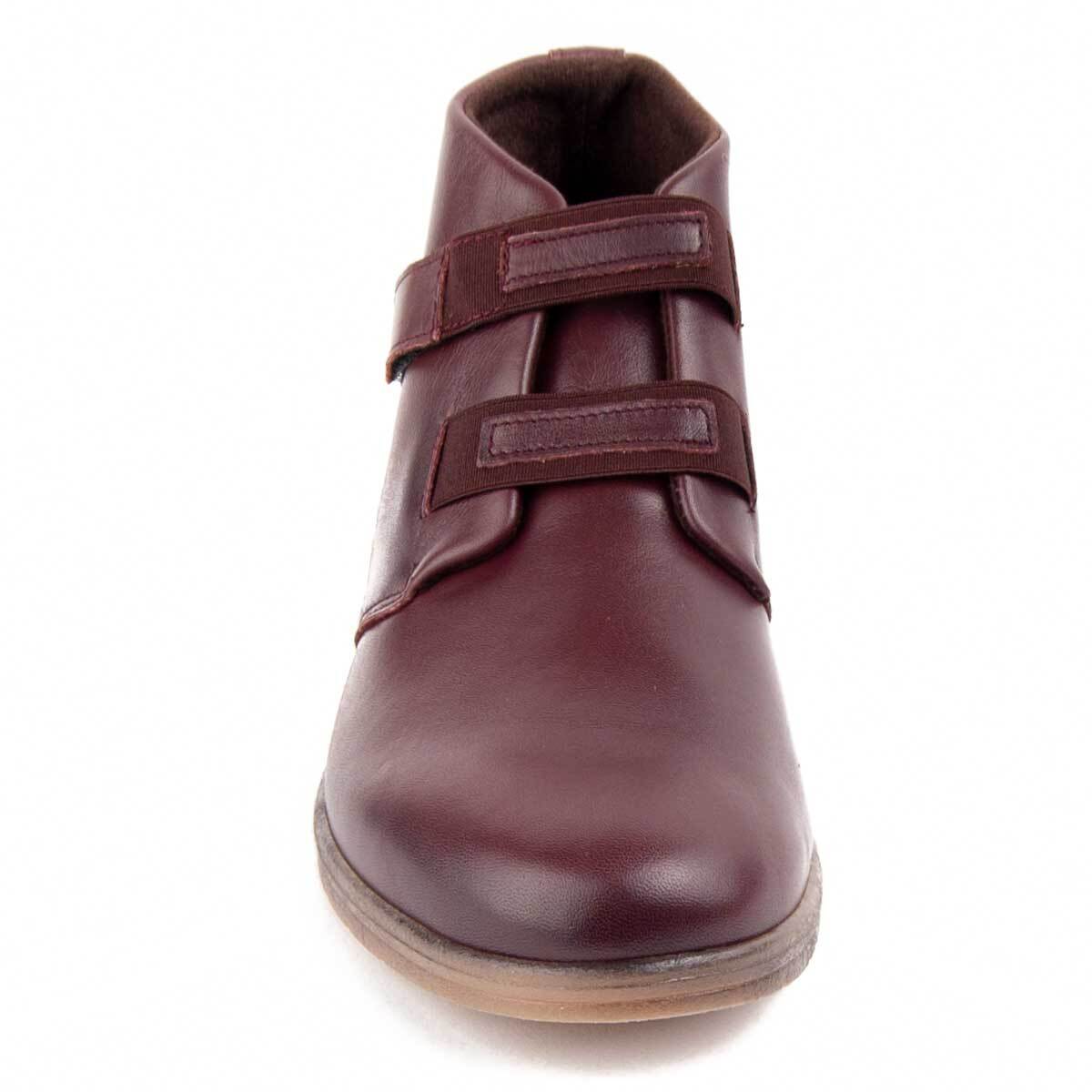 Botín De Cuña - Burdeos - Altura: 4 Cm