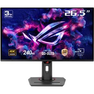 Ecran PC Gamer ASUS XG27UCDMG 27" 4K 240Hz QD-OLED HDR10+ HDMI 2.1 USB-C 90W G-Sync