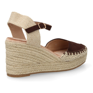 Sandalia de Cuña de Yute para Mujer, Comodas y Elegantes con Detalles Trenzados