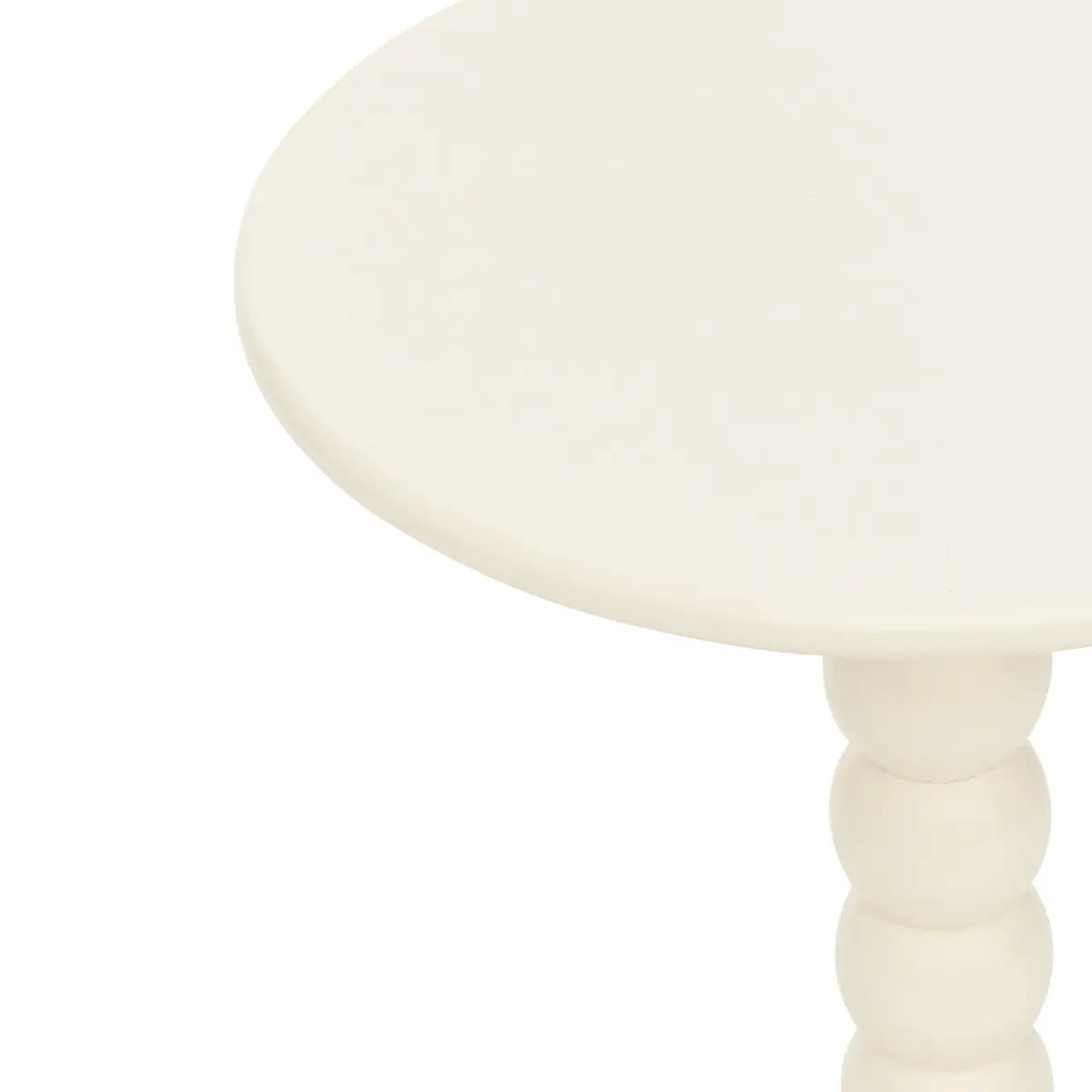 Table à café Chamlo blanc ivoire D38cm