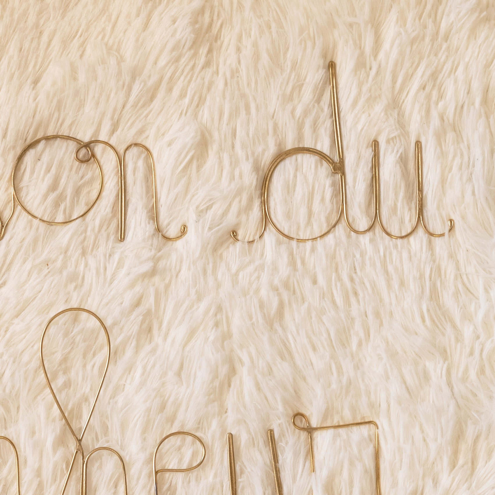 Mot fil de laiton 'MAISON DU BONHEUR' - Doré Vieilli