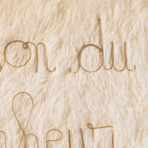Mot fil de laiton 'MAISON DU BONHEUR' - Doré Vieilli