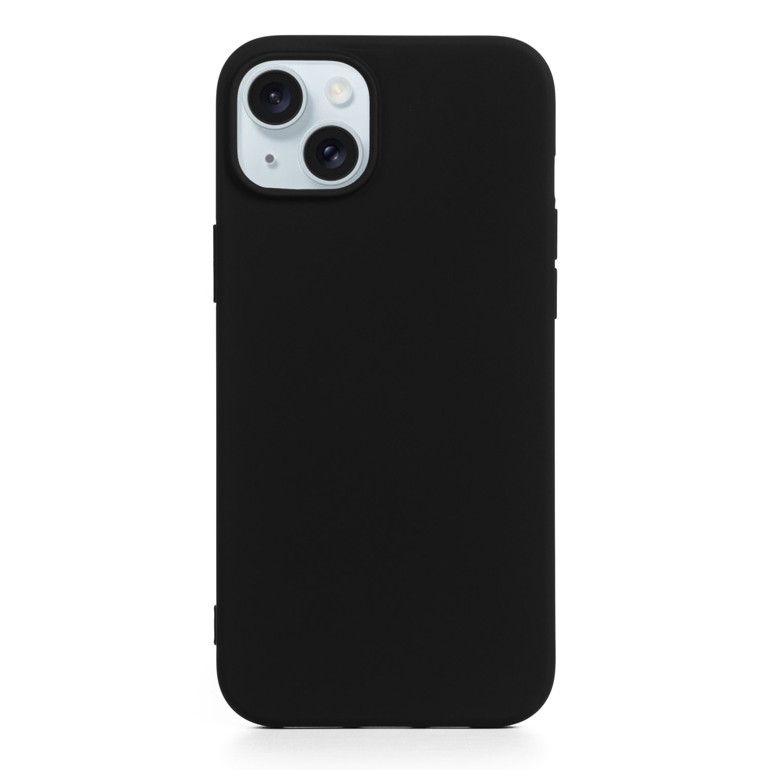 DAM Custodia in silicone  Essential per iPhone 15 Plus. Interno in morbido velluto. 8,06x1,06x16,37 centimetri. Colore nero