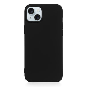 DAM Custodia in silicone  Essential per iPhone 15 Plus. Interno in morbido velluto. 8,06x1,06x16,37 centimetri. Colore nero