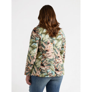 Fiorella Rubino - Blazer stampato - Verde militare