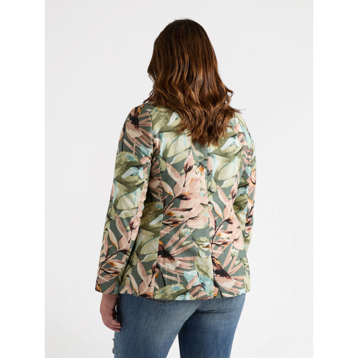 Fiorella Rubino - Blazer stampato - Verde militare