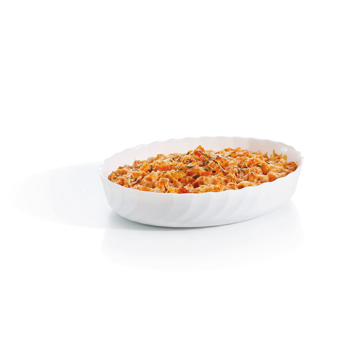 Fuente para horno ovalada blanca 32X24 cm Smart Cuisine Trianon - Luminarc