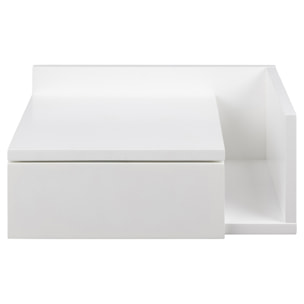 Table de chevet murale blanche avec tiroir NASTY