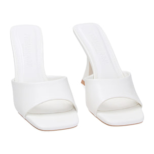 Mules Open Toe blancas