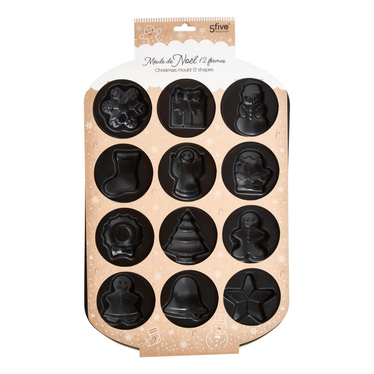 Moule à gâteau Noël L41,8cm noir