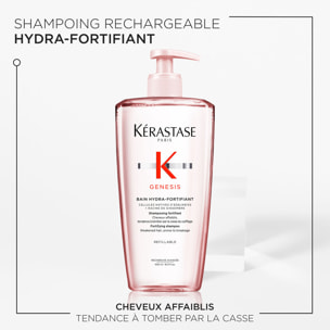 Genesis Classic - Hydra Fortifiant - Shampoing fortifiant anti-chute pour cheveux affaiblis Rechargeable
