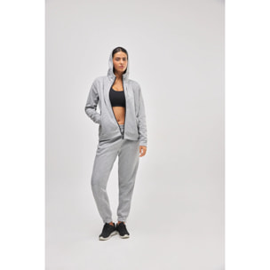 Giacca sportiva grigia con cappuccio