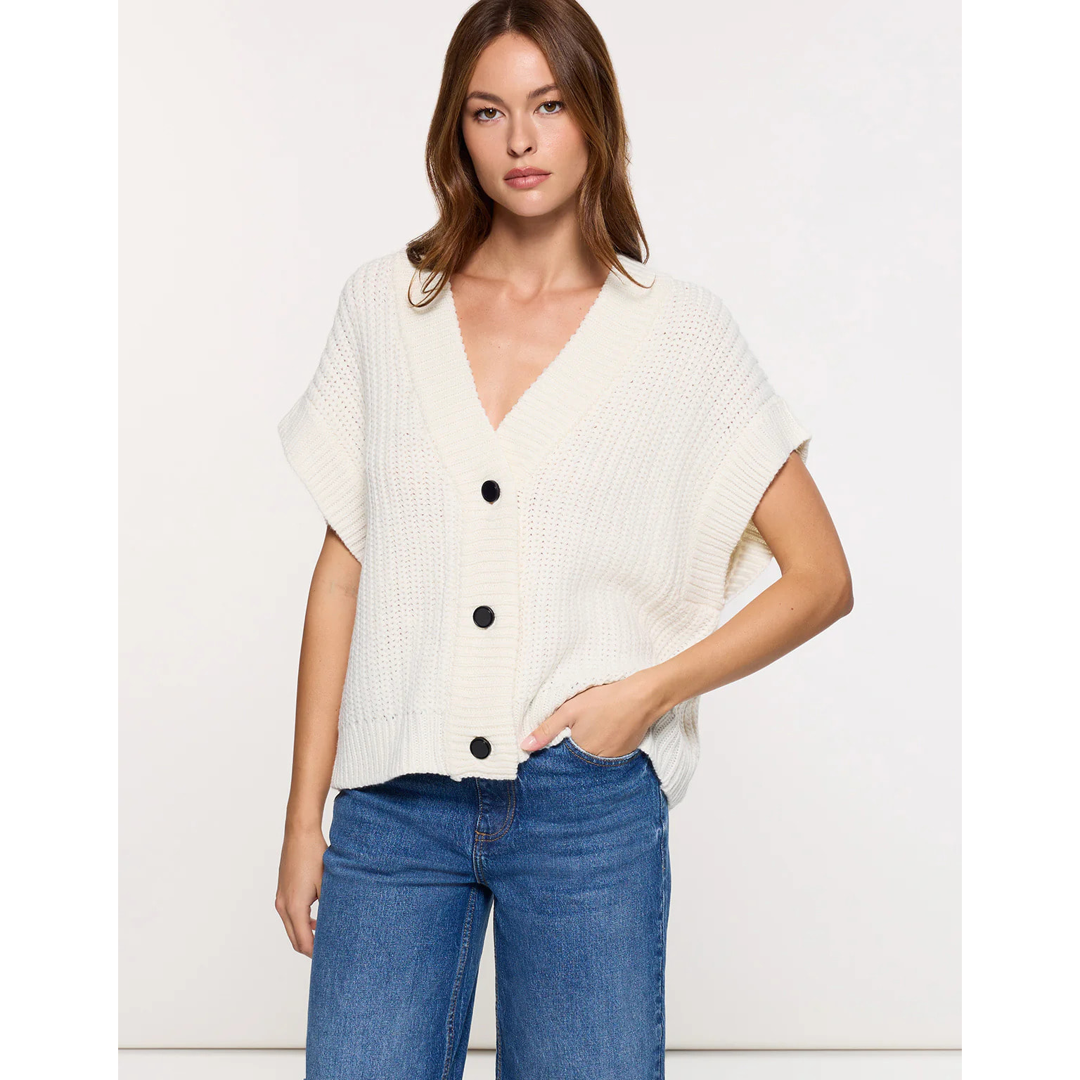 Chaleco de Punto Blanco - Richy