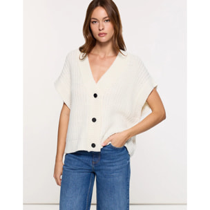 Chaleco de Punto Blanco - Richy