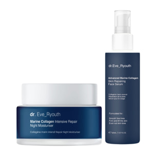 Sérum avanzado de colágeno marino + Crema de noche reparadora