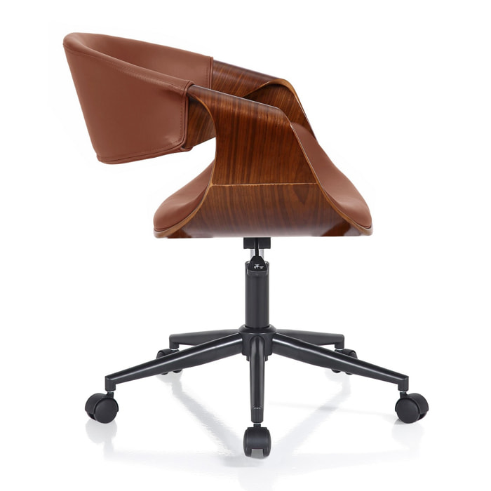 Poltrona da ufficio VISBY-C DARK WOOD