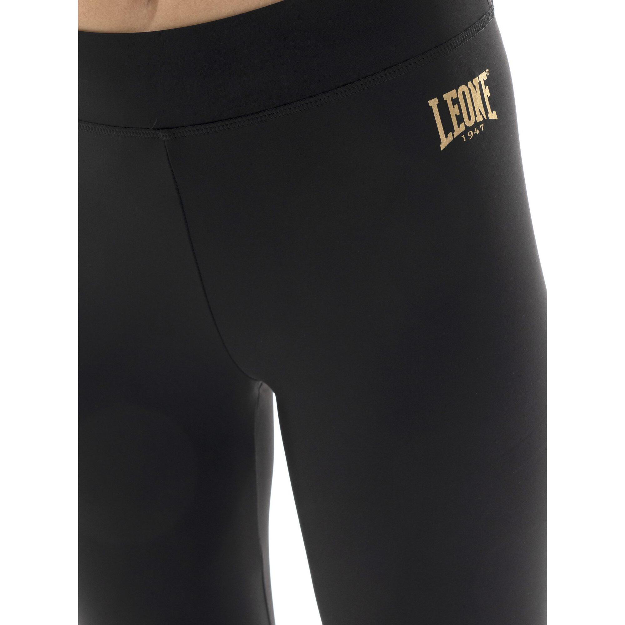 Leggings ajustados de mujer con pequeño logo 'Authentic Gold'