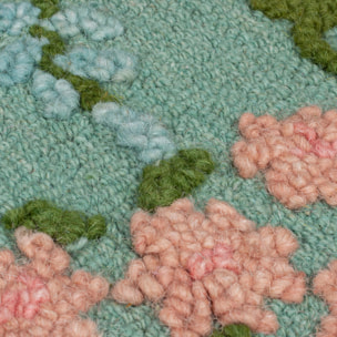 Tapis floral en laine EMILIA