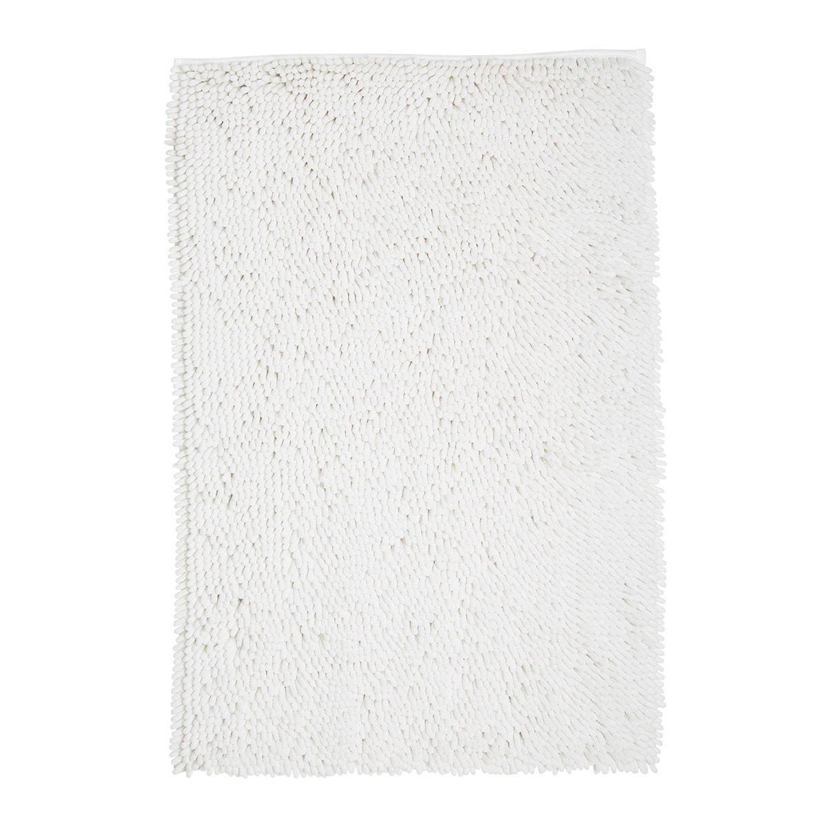 Tapis de bain mèche uni ESSENTIAL blanc