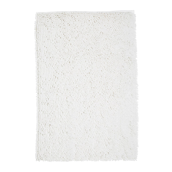 Tapis de bain mèche uni ESSENTIAL blanc