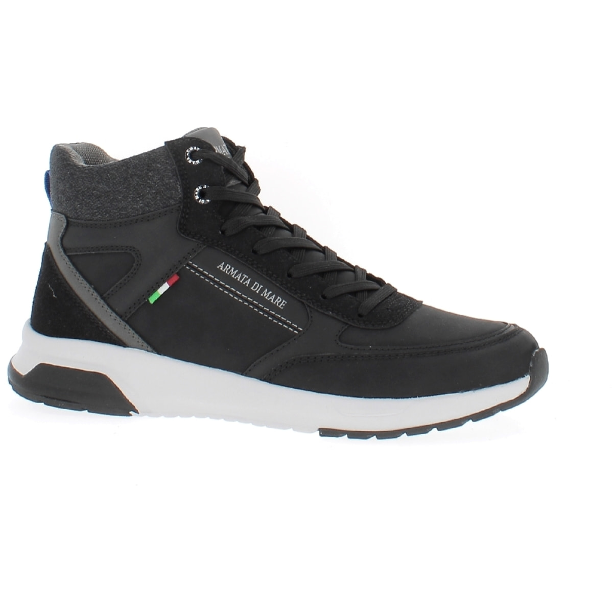 Armata di Mare Scarpe Uomo Stivaletti Casual Stringati con Soletta Rimovibile in Memory Foam AMU W23N417 Black