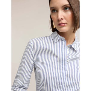 Motivi - Camicia in popeline a righe - Blu