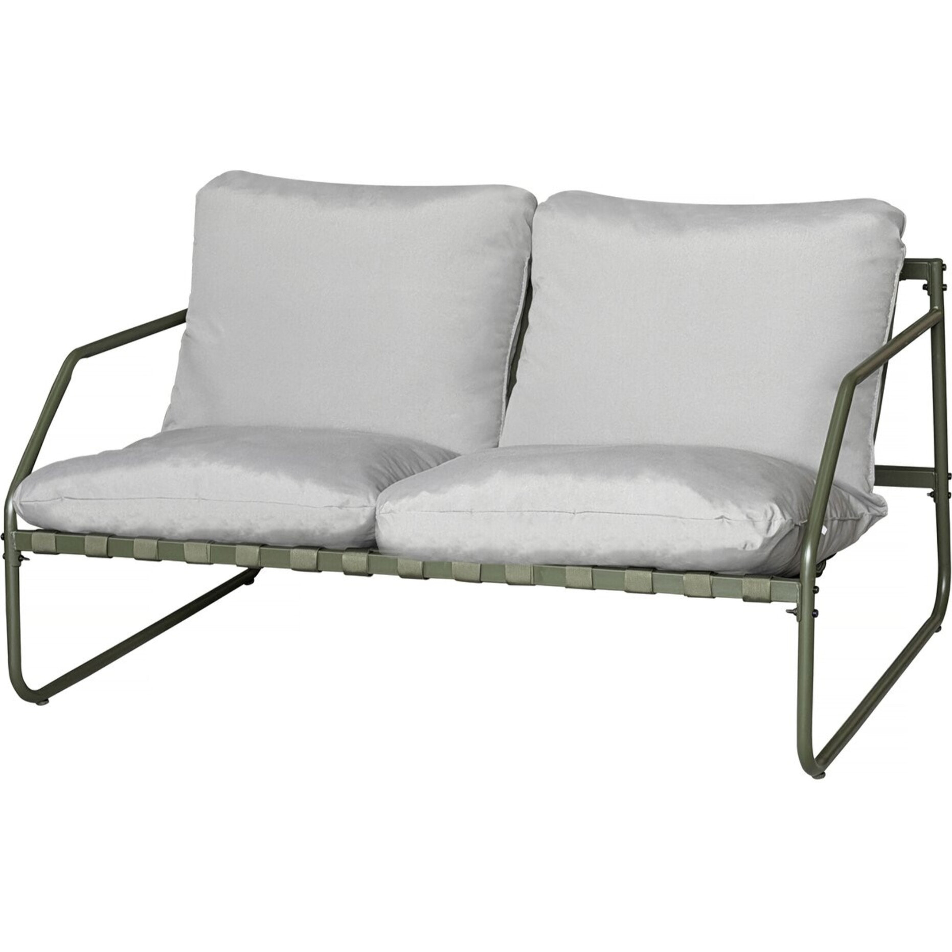 Salon de jardin en métal avec coussins "Sora" - 4 places - Vert