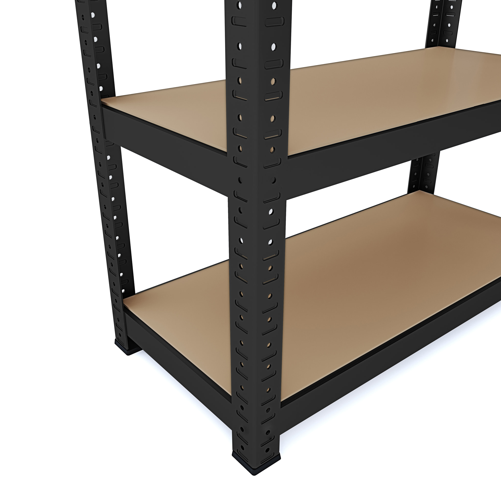 2 Scaffali In Metallo E MDF Scaffale Alta Portata Fino a 875 kg 5 Ripiani Regolabili Garage Officina Cantina Magazzino Modulare 180 x 90 x 40 cm Nero