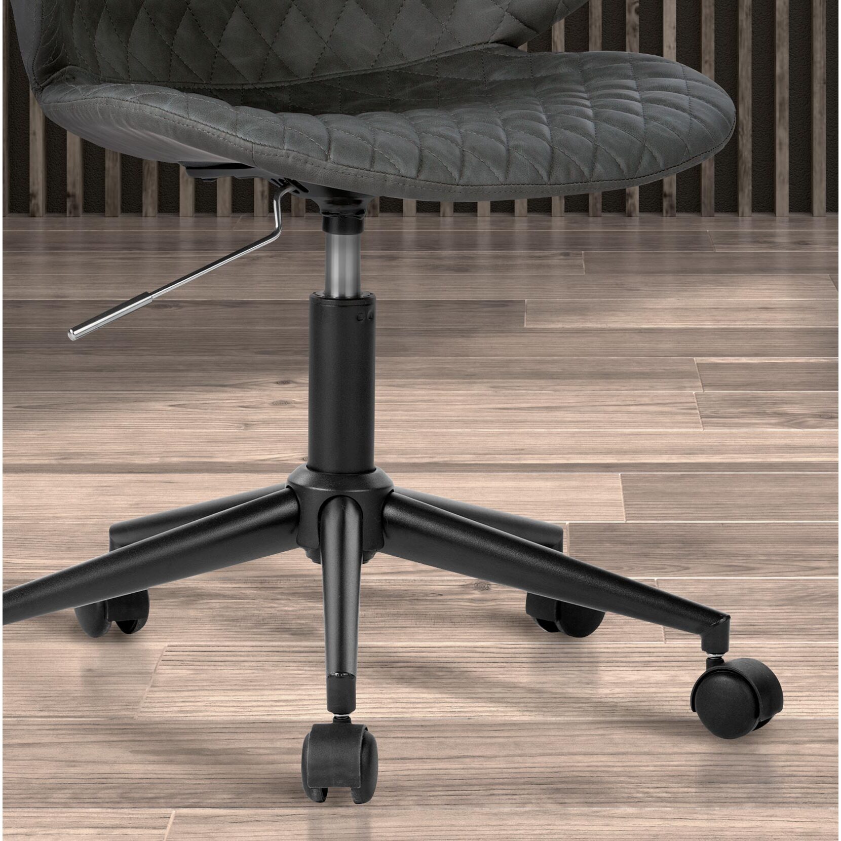 Silla de estudio Zoe polipiel gris 82x60x54 cm
