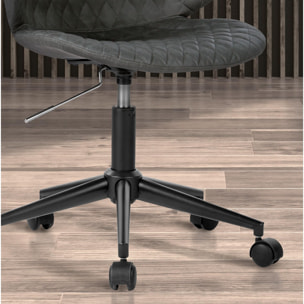 Silla de estudio Zoe polipiel gris 82x60x54 cm