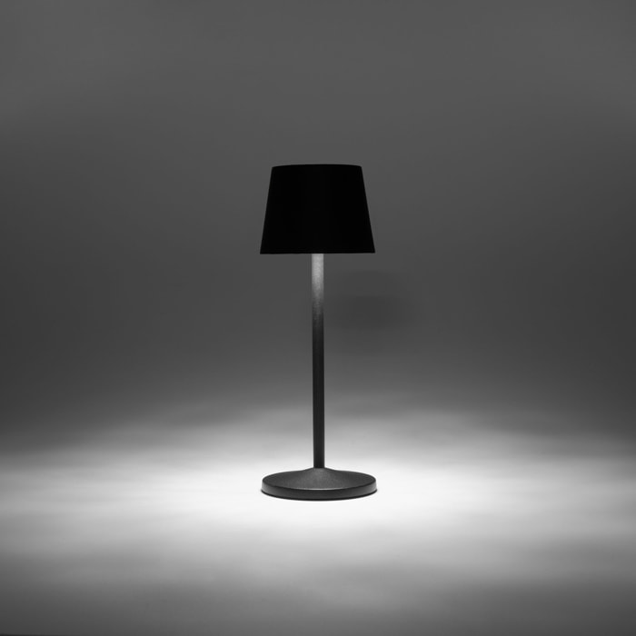 Forlight TRETA CLASSIC Lámpara de mesa LED. Inalámbrica, portátil y recargable. IP54 Interior y exterior.Carga USB. Regulable.Color Negro