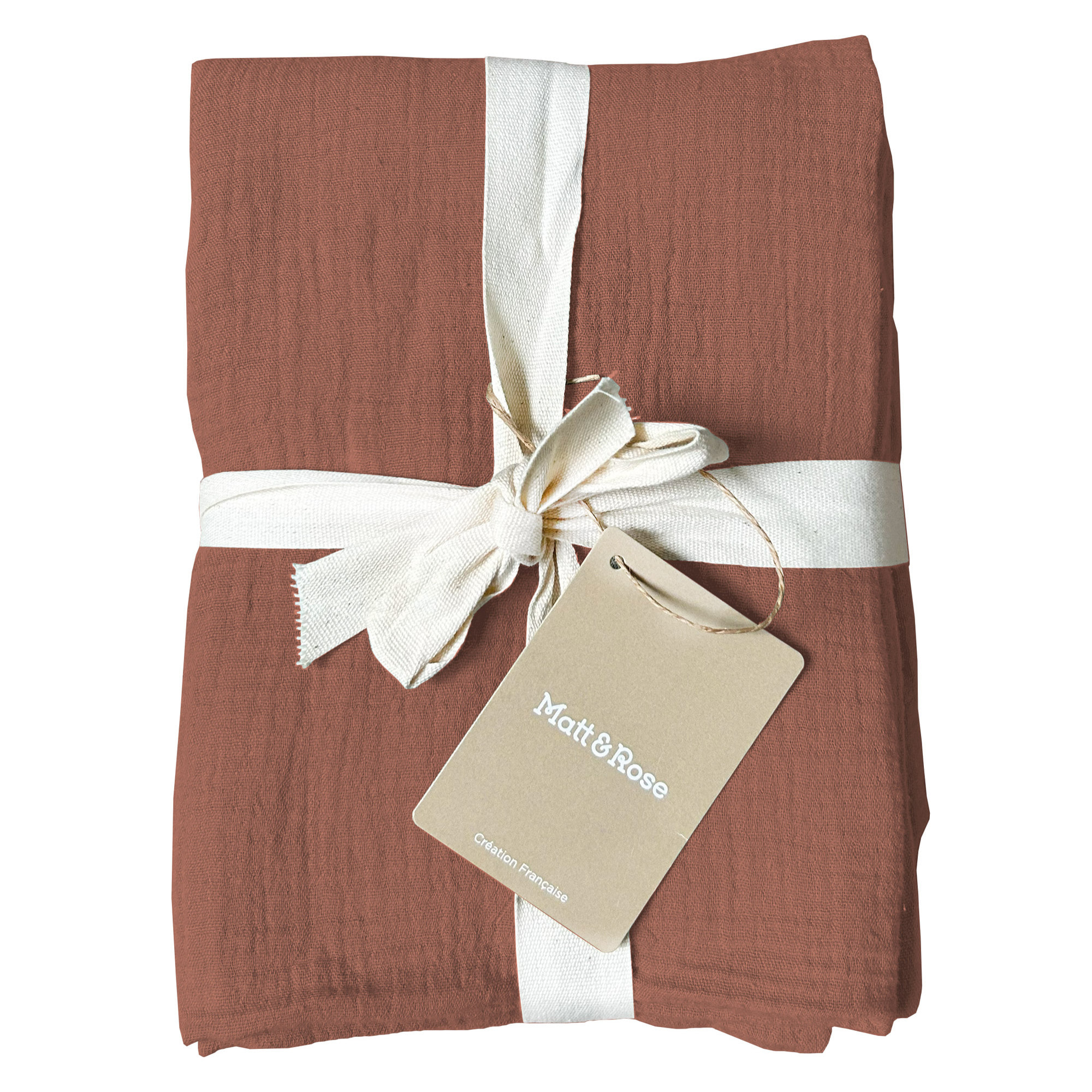 Set de 2 taies d'oreiller unies en coton, GAZE DE COTON