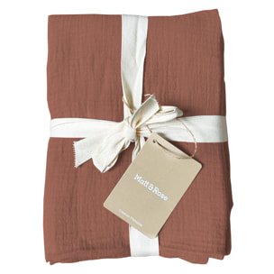 Set de 2 taies d'oreiller unies en coton, GAZE DE COTON