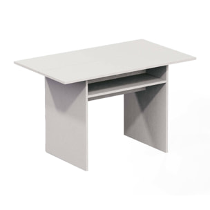 Consolle allungabile Agrippino, Tavolo da pranzo con apertura a libro, Consolle multiuso allungabile, 100% Made in Italy, 120x70h75 cm, Bianco