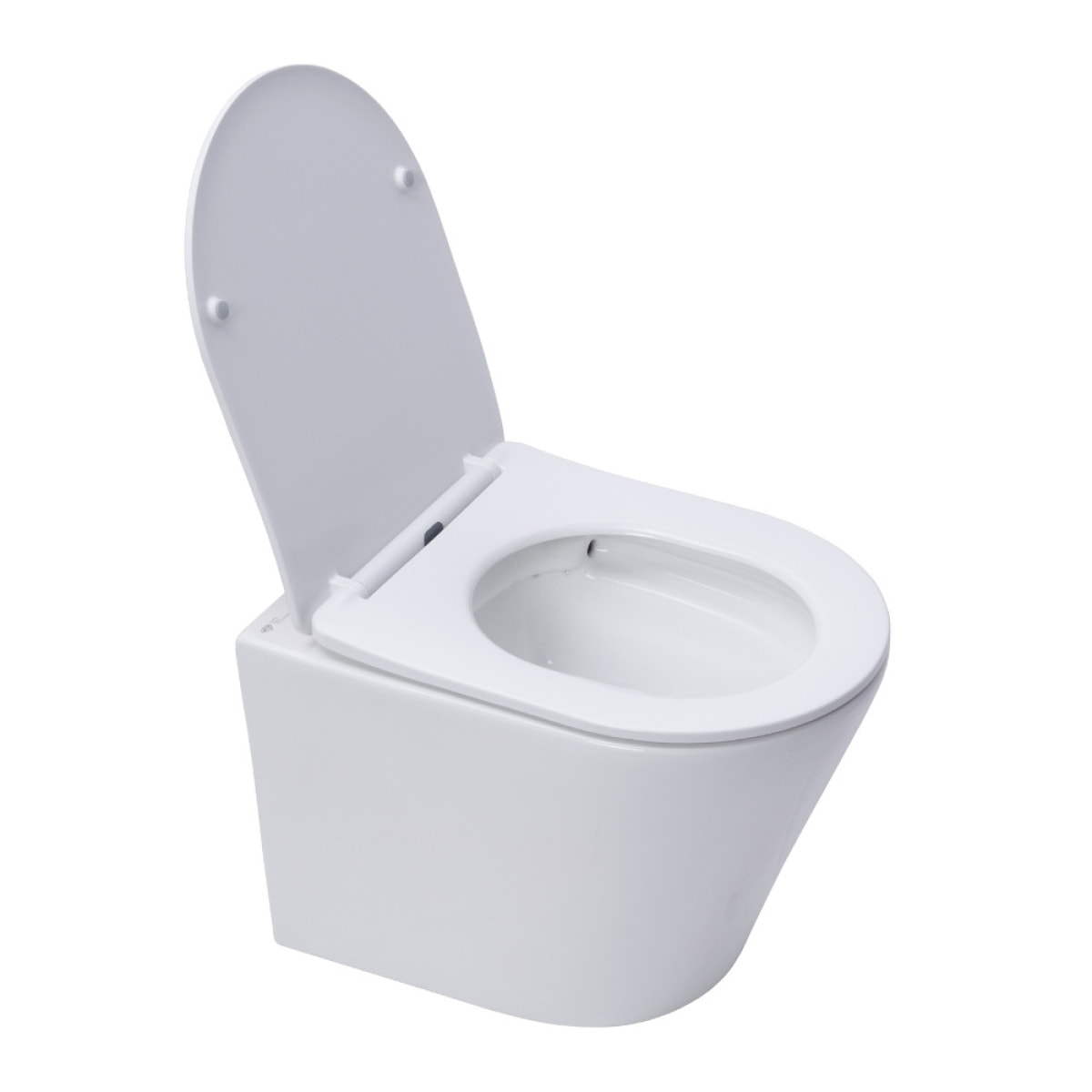 Pack WC sans bride Infinitio, fixations invisibles + Abattant softclose slim + Bâti support Geberit UP100 + Plaque blanche