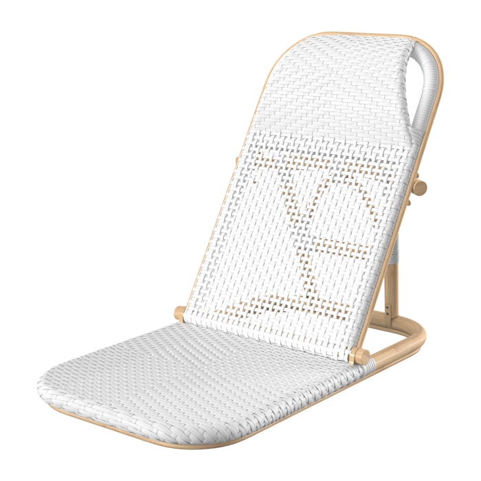 Chaise de plage Favignana blanche pliable