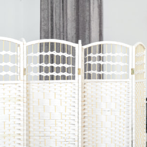 Biombo de 6 Paneles Separador de Ambientes Plegable 242x170 cm para Dormitorio