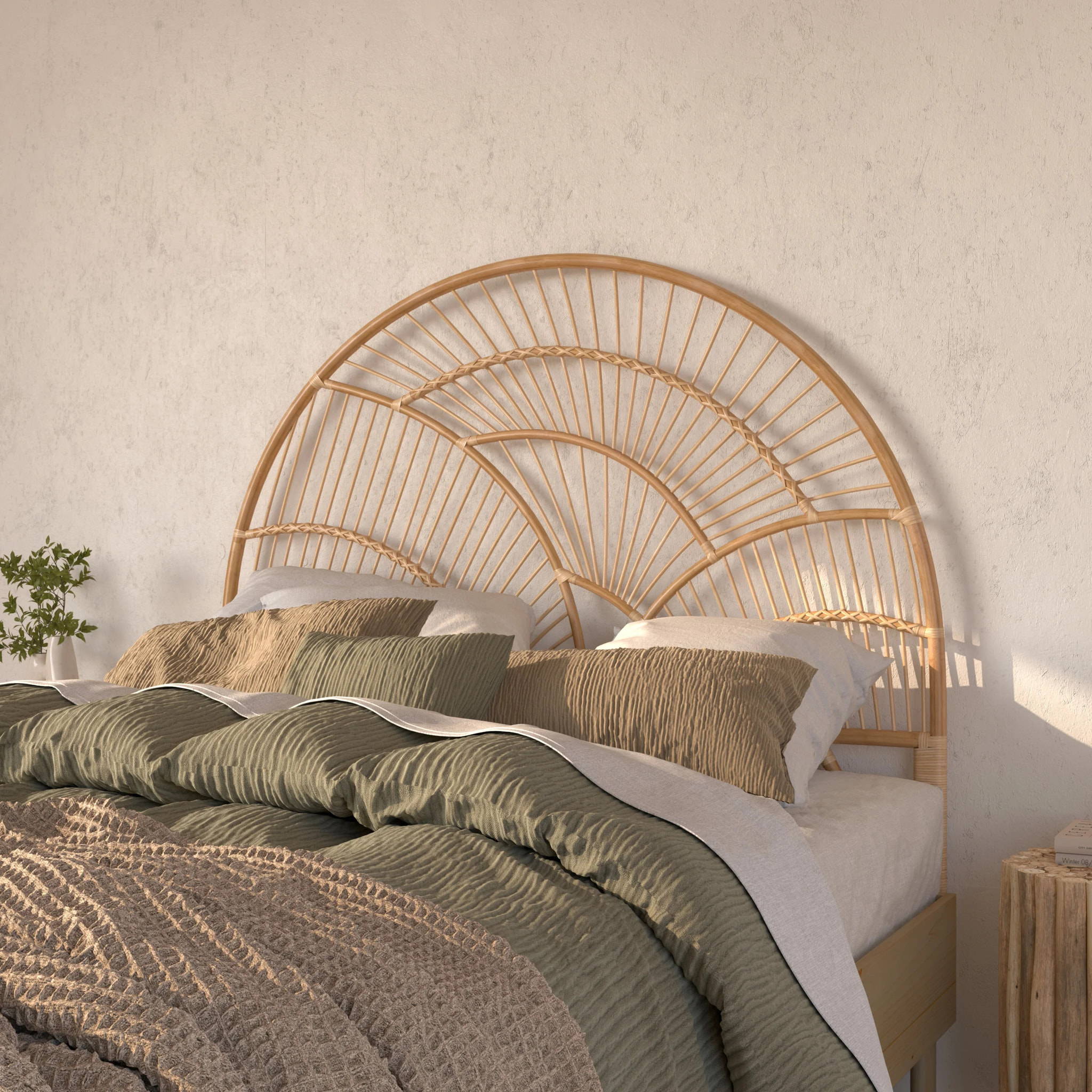 Tête de lit en rotin naturel 140 cm - Séléné