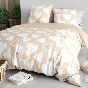 Parure housse de couette 3pcs 100% coton 57 fils tonie