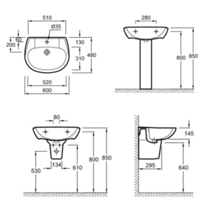 Lavabo céramique Brive