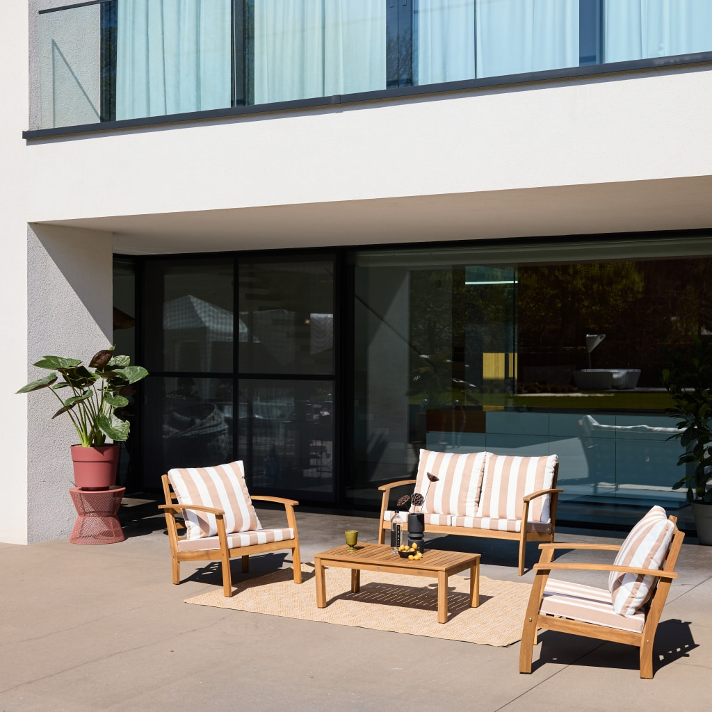 Salon de jardin bois d'acacia 4 places USHUAIA