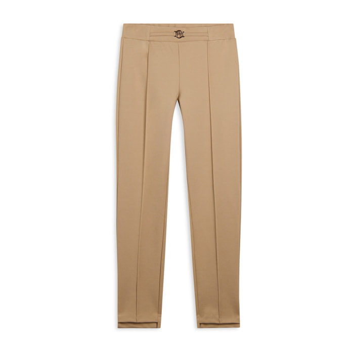 Pantaloni in viscosa con fondo asimmetrico