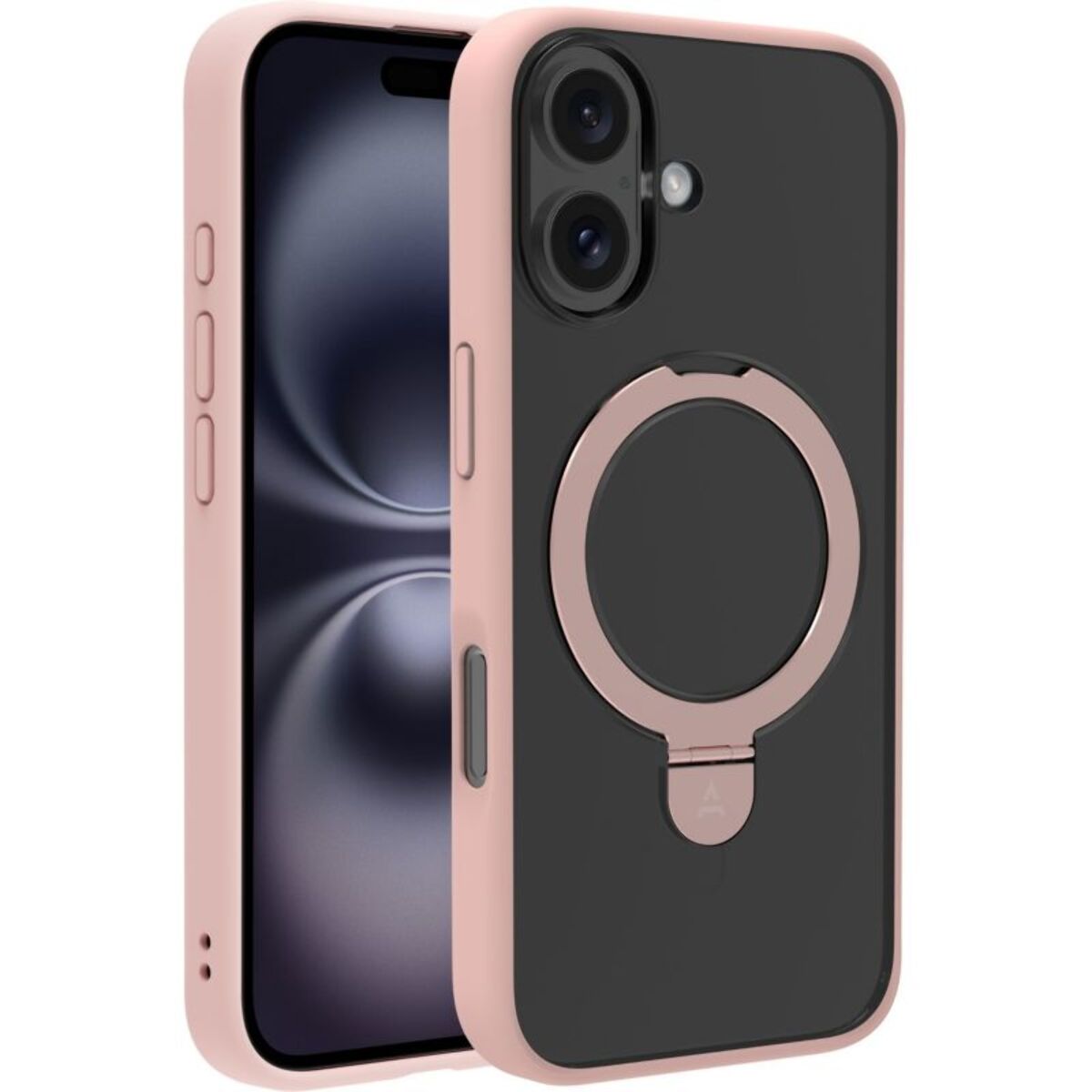 Coque ADEQWAT iPhone 17 magnétique stand Rose