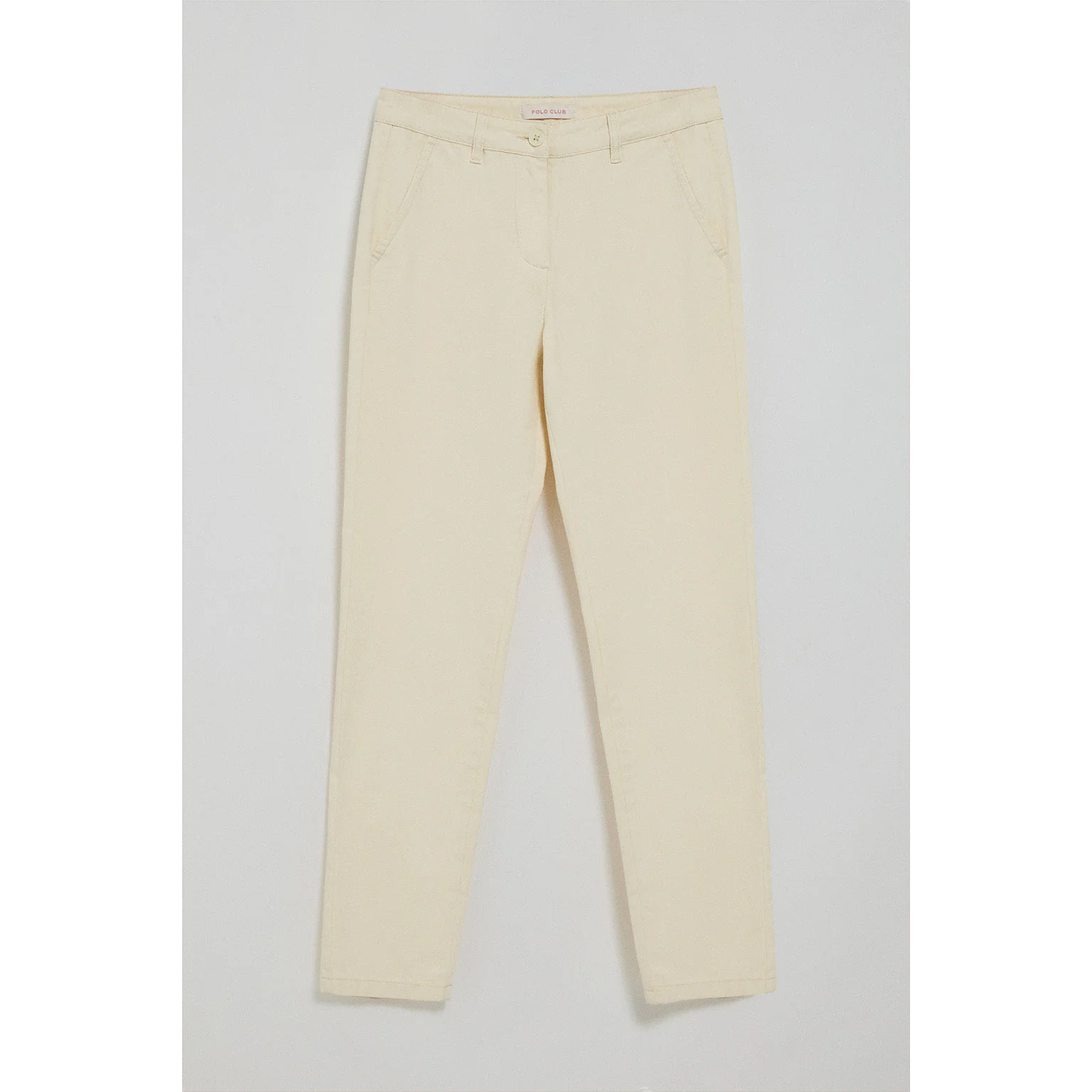 Pantalón chino May color crudo con bordado en bolsillo minimal Polo Club