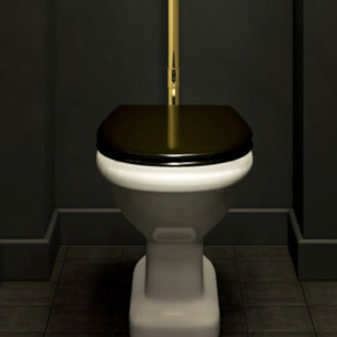 Abattant easy clip avec descente manuelle uni - Noir