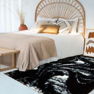 Tapis shaggy tissé motif abstrait KEBE